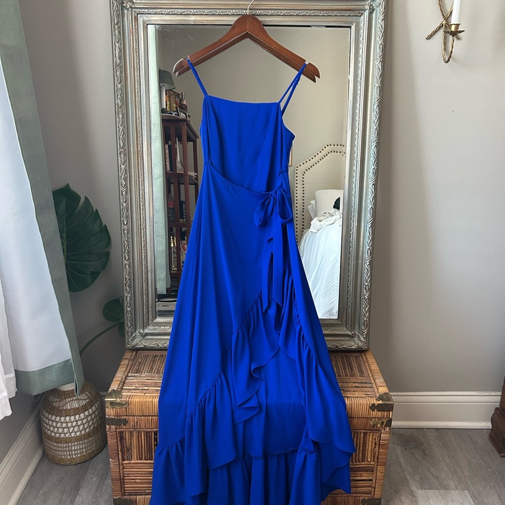 Show Me Your MuMu Blue Tiered Ruffled Sundress